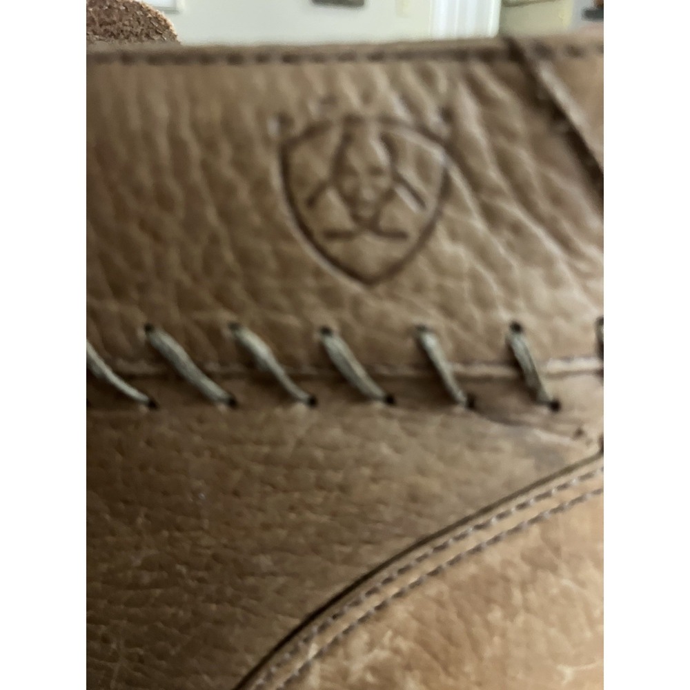 Ariat Leather Kiltie Festival Western Ankle Boots Made In Brazil Moc Toe‎ Tan 8 - Picture 12 of 16